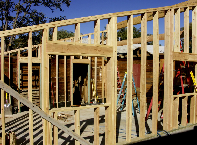 frame foundation for home construction
